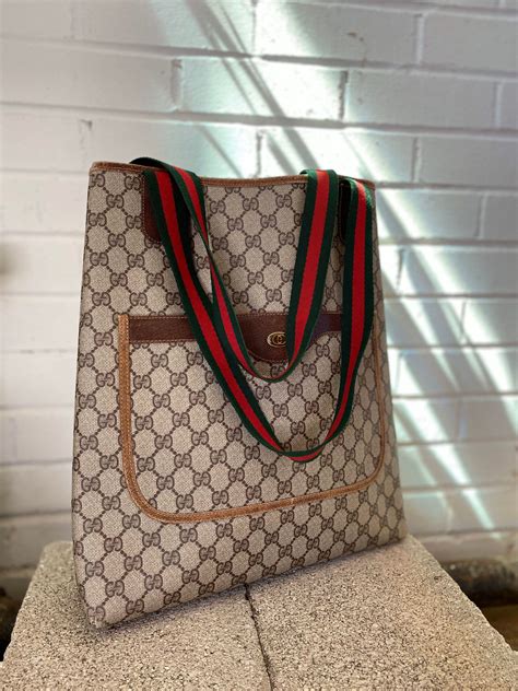 gucci tote with long strap|genuine gucci bag purse tote.